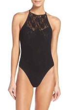 Hanky Panky Ali Black Lace Bodysuit L44019 Woman's Size S