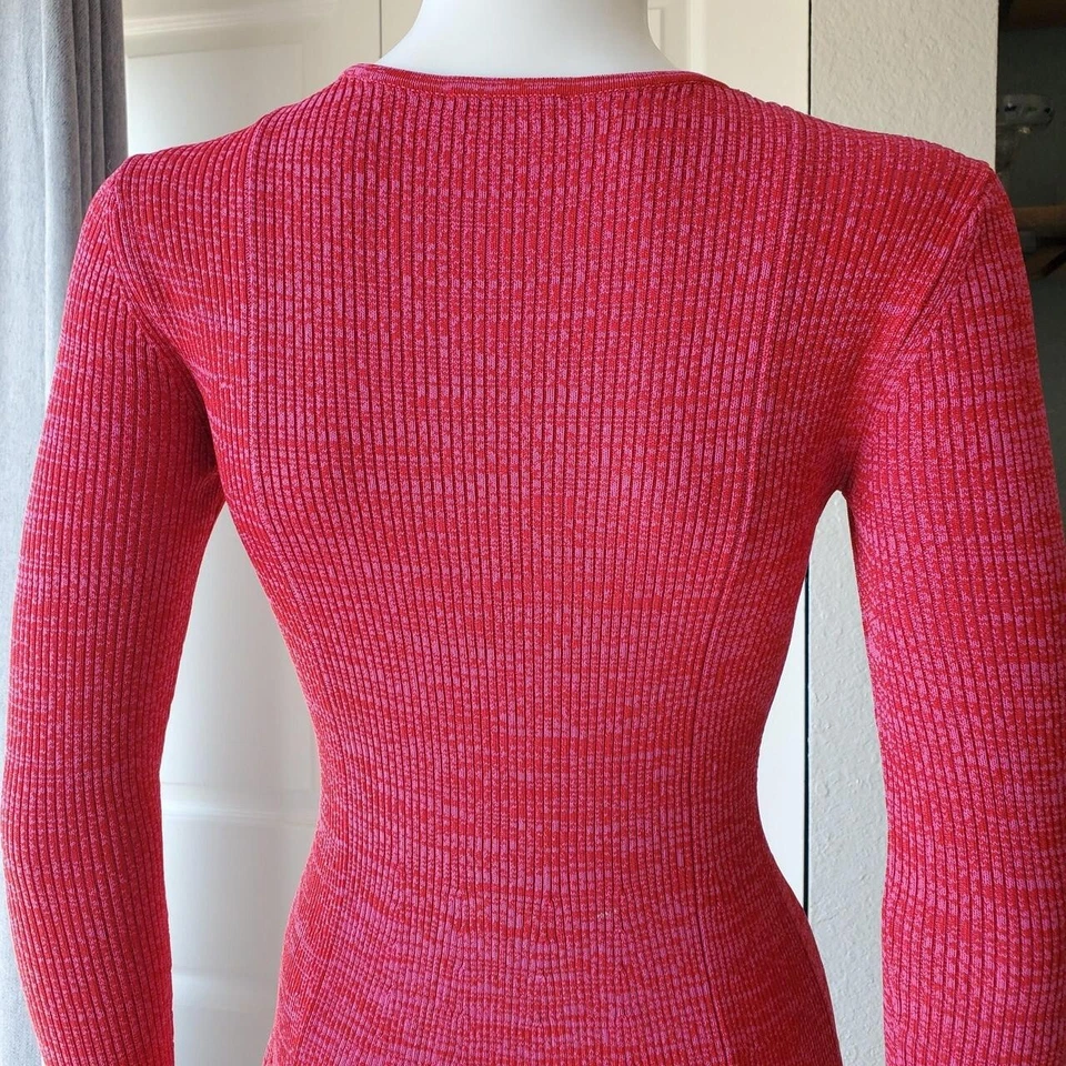 Shoshanna Janet Pink Long Sleeve Mini Knit Dress Size XS - Image 4 of 4
