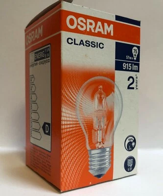 OSRAM/RADIUM lampadina alogena A 20W 30W 42W 46W 53W 57W 70W 77W 116W E27 trasparente