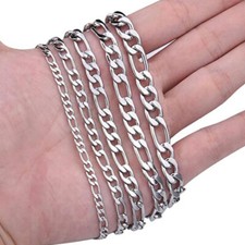 5meter Lot 4mm Figaro Link Chain Stainless Steel Jewelry Findings / Marking DIY