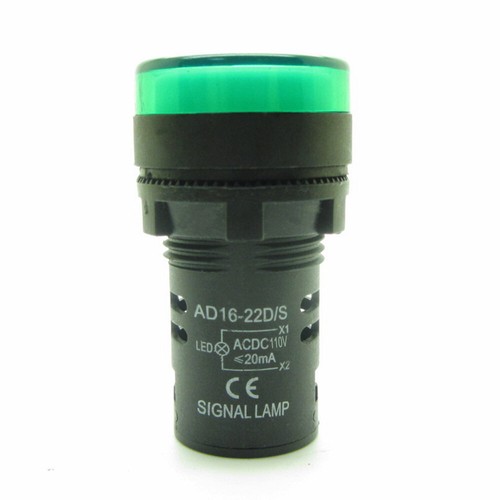 5 x Pure Green 22mm 0.87" 110VDC AC LED Indicator Light Power Signal Panel Lamp - Picture 4 of 9