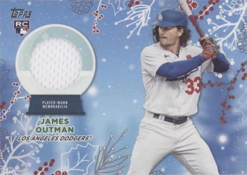 2023 topps heritage baseball james outman black refractor rc 2/74
