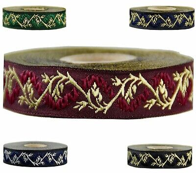 1,79 €//m 10m Jacquard cenefa la edad media estilo 50mm de ancho negro//plata