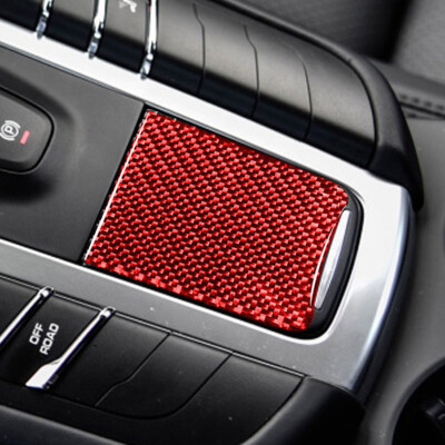 Car Gear Battery Bit Panel Cover Trim Carbon Fiber For Porsche Macan 2014-2021