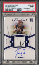 Joe Burrow Autographed 2020 Flawless Signature Gloves Sapphire Rookie Card (PSA)