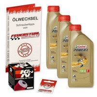Honda Cbr 650 F (RC74) 14-16, Castrol 10W40 ÖL + K&N Racing ÖLfilter, MotoröL