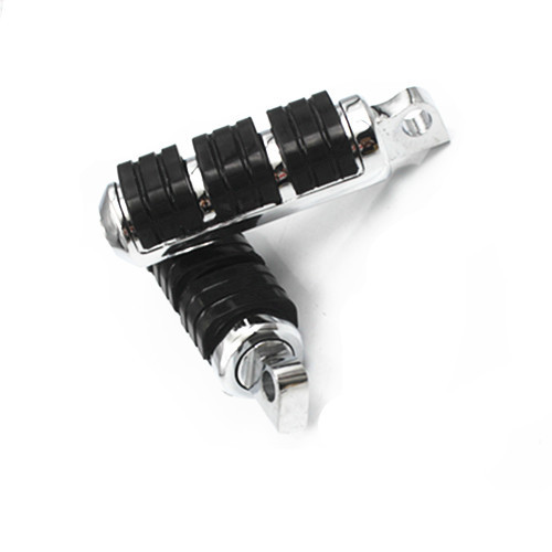 Chrome AntiVibration Style Male Mount Foot Pegs For Harley Dyna FLHT