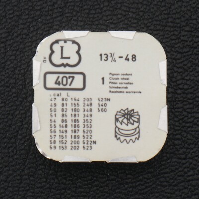 Landeron 48 Clutch Wheel Watch Part #407 New Old Stock Watchmakers (C12D24)