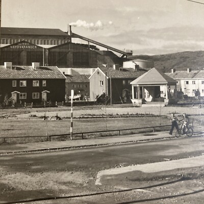 SYDVARANGER KIRKENES NORWAY IRON ORE MINING BICYCLE CAR VINTAGE RPPC POSTCARD