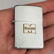 RARE Zippo Lighter 1961 "Monsanto" tobacciana vintage old ADVERTISING agri-fab