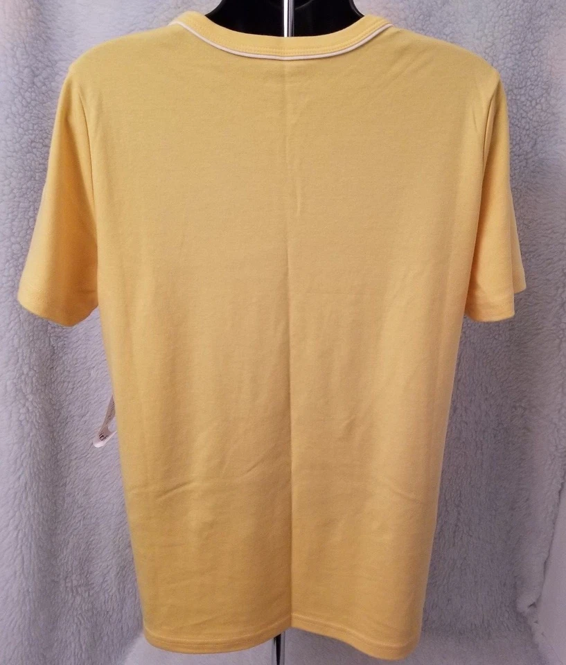 Hasting & Smith Womens Shirt Top Blouse Size S Small Yellow White NEW - Image 3 of 3