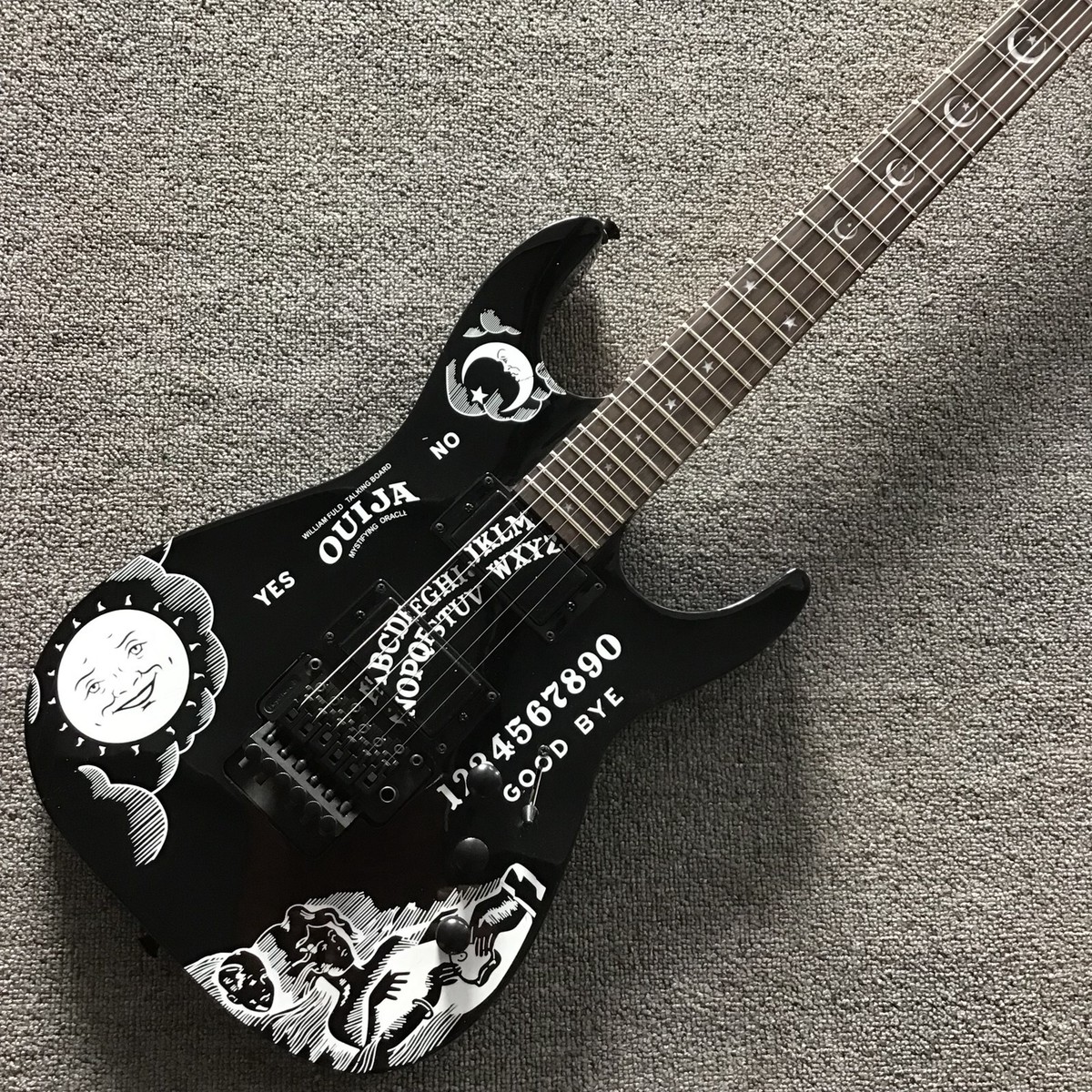 Kirk Hammett Ouija Black Body Electric Guitar HH Pickups | eBay