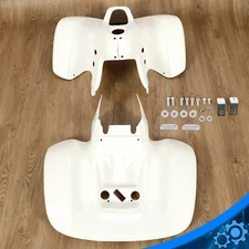 For 1993-2005 Honda Sportrax 90 TRX90 White Front & Rear Fender Kit ABS Mudguard