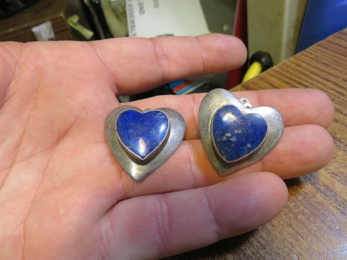 david f garcia sterling Silver Heart Earrings