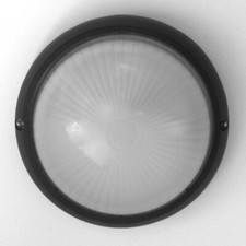 Wall Light Round Bulkhead – Black 1 Light