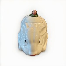 Metlox Ceramics Vintage Easter Bunny Rabbit Lidded Cookie Jar, Made in USA