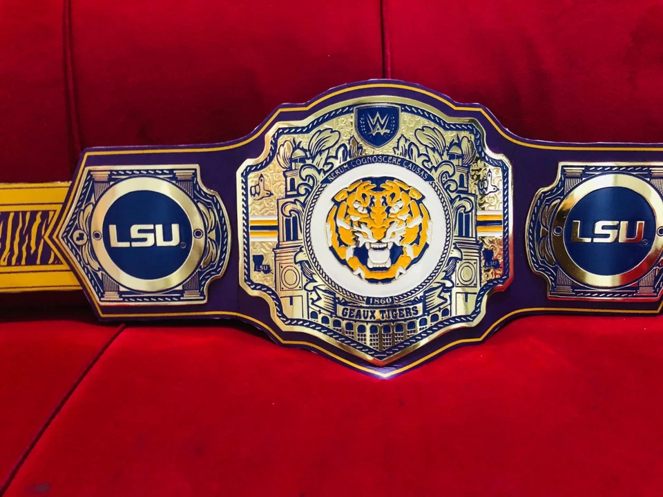 Пояс LSU Tigers WRESTLING TITLE CHAMPIOSHIP взрослый размер реплика 2 мм цинк - Изображение 4 из 4
