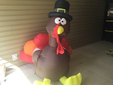 6 FOOT INFLATABLE THANKSGIVING TURKEY NO ORIGINAL BOX TESTED WORKS