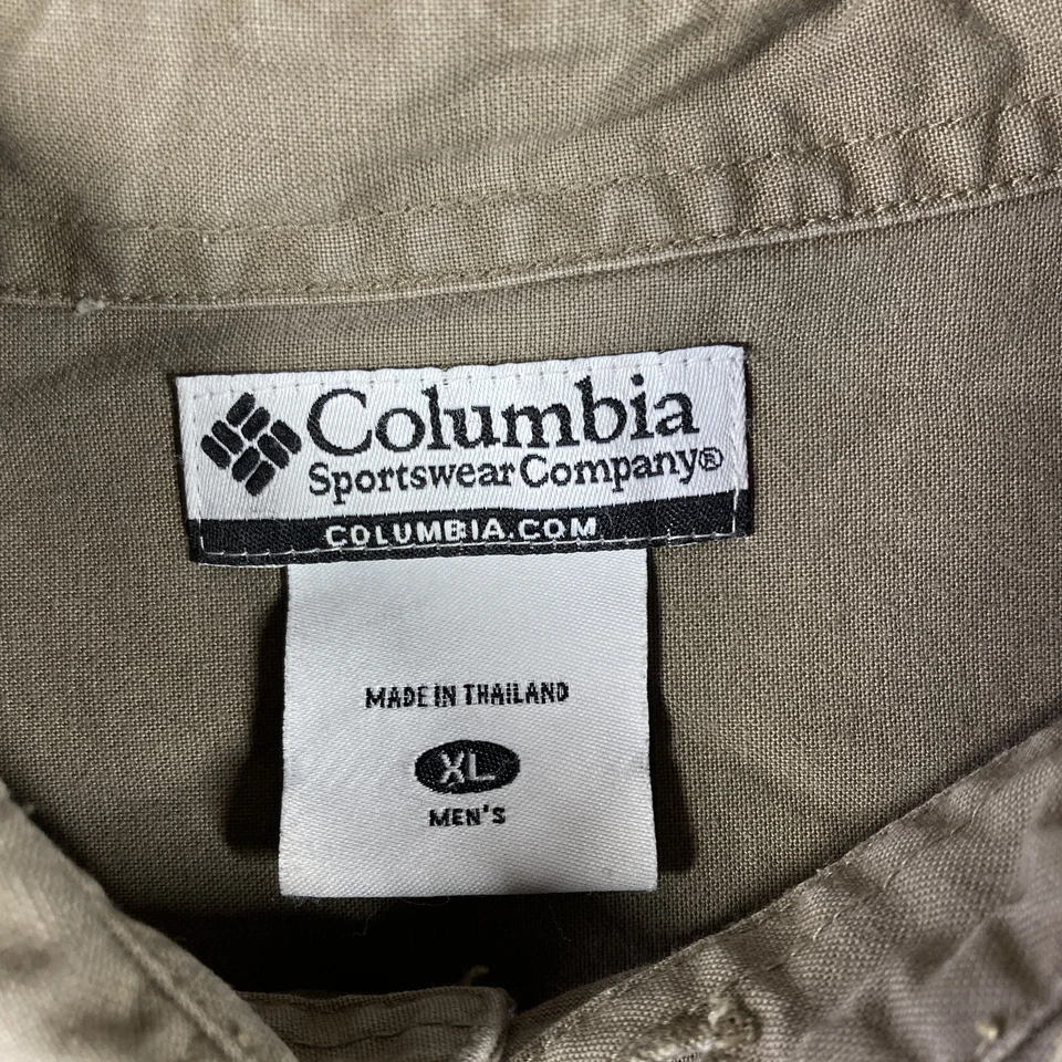 Camisa de caza Columbia XL camuflada para hombre bronceada manga larga tiro al aire libre Foto 3 de 4