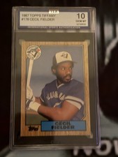1987 Topps Tiffany Cecil Fielder #178 Mlb Baseball Vintage Toronto GRADED 10