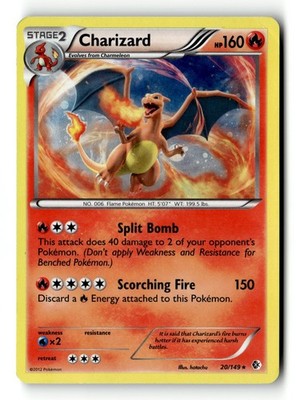 Pokemon Karte Charizard - 20/149 (Kosmos Holo) Holo LP Blister Exclusives 020/149