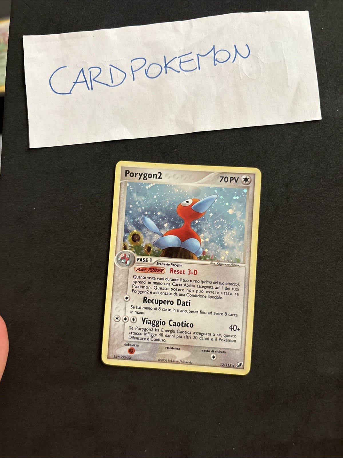 Pokémon Card Porygon2 12/115- EX Unseen Forces -ita-Swirl-Holo-Nm/Mint!