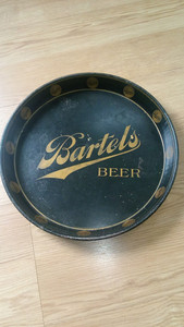 Early Rare Vintage Bartels Beer Tray