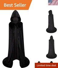 Machine Washable Full Length Hooded Cape - Versatile Cosplay Costume for Adults