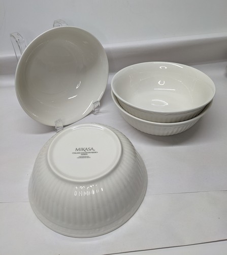 Set Of 4 Mikasa Italian Countryside Soup Cereal Bowls DD900 7” Ivory White