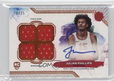 2023 Topps Motif Rookie Quad Relic Cadmium Orange /25 Julian Phillips Auto pe8
