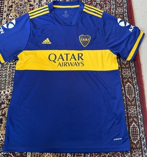 Men’s Adidas Boca Juniors 2020 2021 Blue Home Football Shirt In Slim Fit 3XL