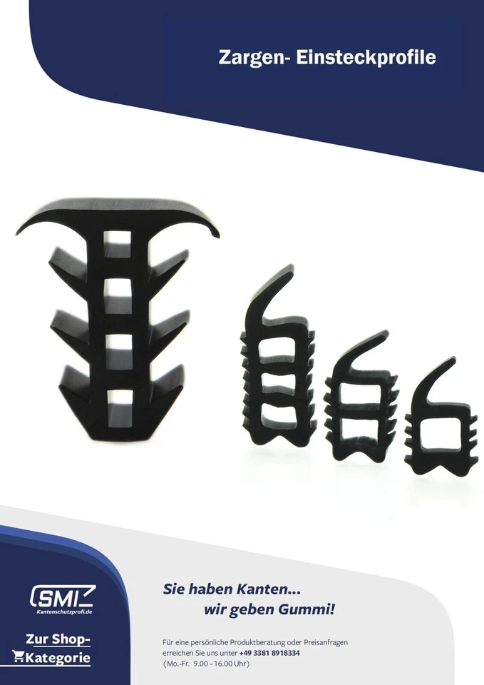 Kantenschutz Gummi Kanten Klemm Profil für Blech 1-4 mm schwarz SMI KS1-4S-M Y - Bild 4 von 4