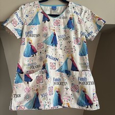 Disney Frozen Scrub Top Size Adult Small