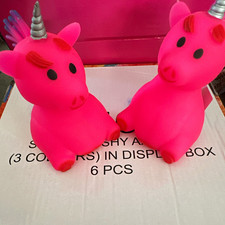 Pink & Silver Unicorn squishy toy
