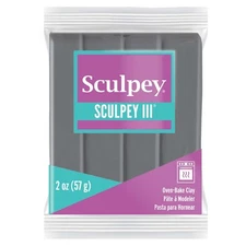 Polyform S302-1645 Sculpey III Polymer Clay 2oz-Elephant Gray (5Pk)