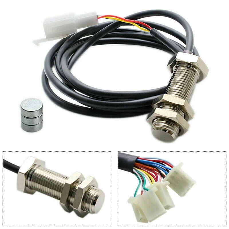 Universal LCD Digital Motorcycle Speedometer Tachometer Racer Odometer 12000RPM - Image 3 of 4