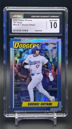 Shohei Ohtani CGC 10 2025 Topps Chrome  Dodgers  Gem Mint Low POP PSA #90CB-7