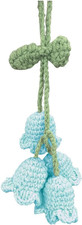 Car Mirror Hanging Accessories, Cute Crochet Suzuran Car Rearview Mirror Charm,