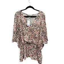 Lascana for Venus Women Blouson Floral Dolman Sleeve Blouse Size XL Multi NWT