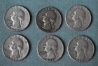 Washington Silver Quarters Lot of 6  Variety US Coins lot #1