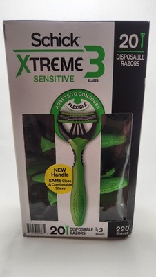 Schick Xtreme 3 Sensitive Disposable Razors 20 Count Men's Shaving