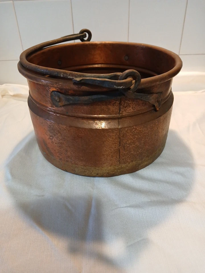 Cuivre Ancien Chaudron Marmite - Photo 3/4