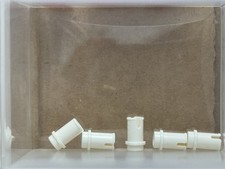 LEGO Parts - White Technic, Pin 1/2 without Friction Ridges - No 4274 - QTY 5
