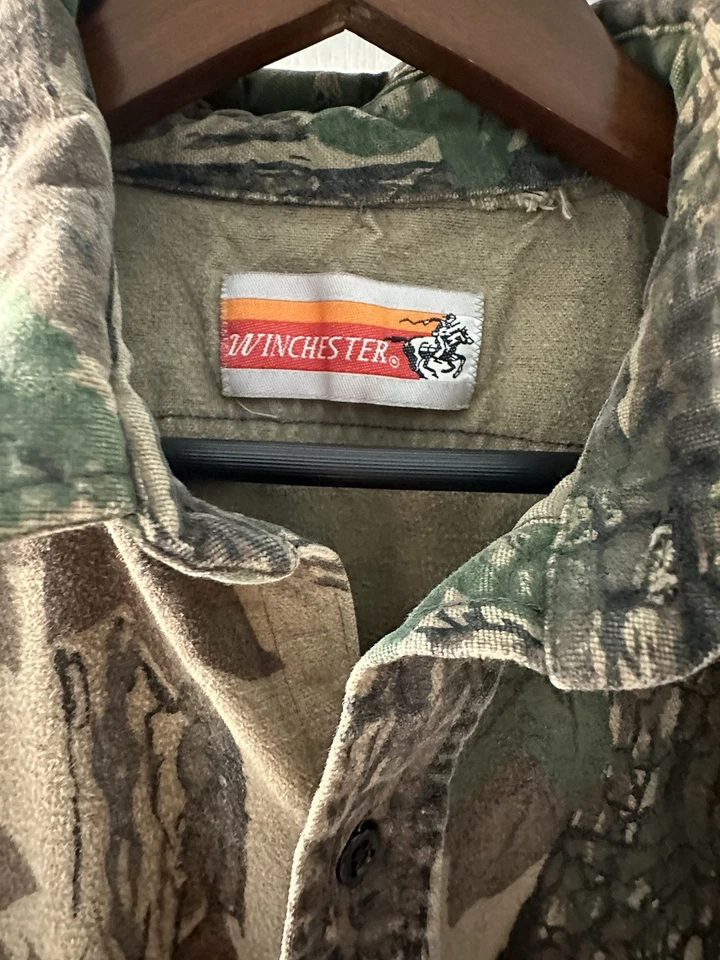 Vintage Winchester Camo Shirt Men’s Medium Large Camouflage Hunting - Image 3 of 4