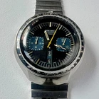 SEIKO 6138-0040 Automatic Chronograph Watch Vintage Mens BULLHEAD Black Dial