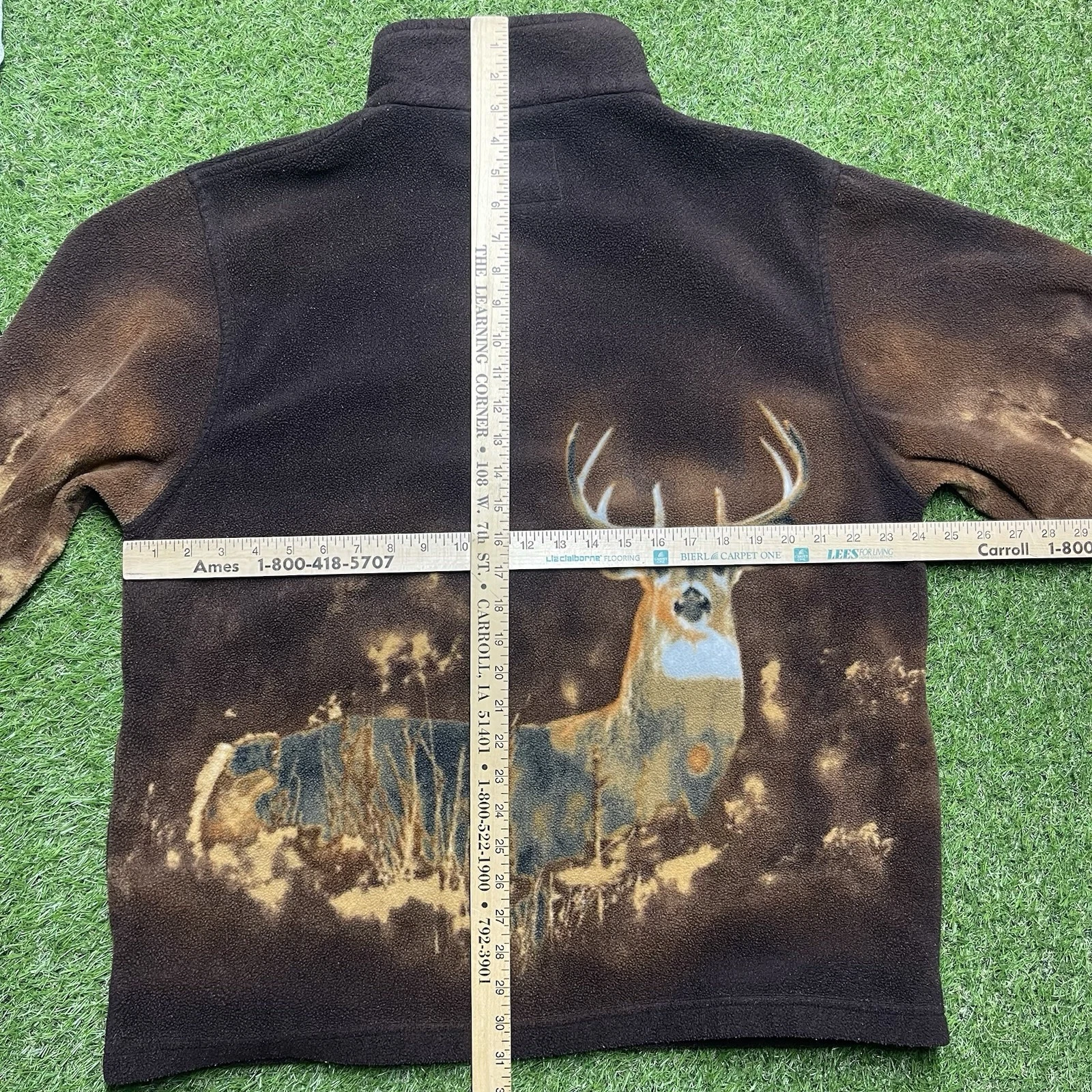 Men’s Wildkind Deer Fleece Jacket XL Brown Zip-Up Nature Outdoors Camping - product detail image 5