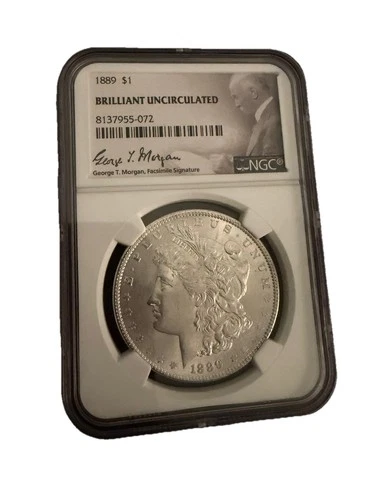 1889 Morgan Silver Dollar, New Orleans Mint, Uncirculated BU/UNC