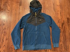 Nike Zip Up Jacket with Hood Adult Size Small - Blue  Black