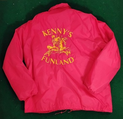 Vintage 80-90's KENNY'S FUN LAND WINDBREAKER JACKET CARNIVAL WORKERS  L EC
