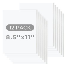 Mat Board Center, 12 Pack 8.5x11 White Foam Boards, Acid Free Foam Core Board...